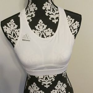 White adidas sports bra